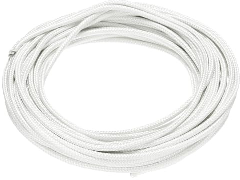 QUARKZMAN 20 AWG Silikon Elektrokabel 0.5 mm² 10 Meter Flexibles Hochtemperatur Geflochtenes Kabel Sauerstofffreier Kupferdraht Isolierter 500 Grad Celsius für Lampe Boiler Heizung Weiß