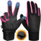 Sukeen Winter Handschuhe für Herren und Damen - Winddichte, Rutschfeste Touchscreen Fahrrad- und Laufhandschuhe - Thermo Sporthandschuhe in Schwarz