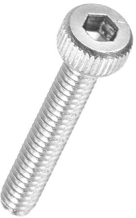 Kozelo 100 Piezas Tornillos de Cabeza Hexagonal - [M2-0.4 x 12mm] Acero Inoxidable 304 Totalmente Roscados con Allen Socket Drive para Motor Eléctrico Impresión 3D Plateado