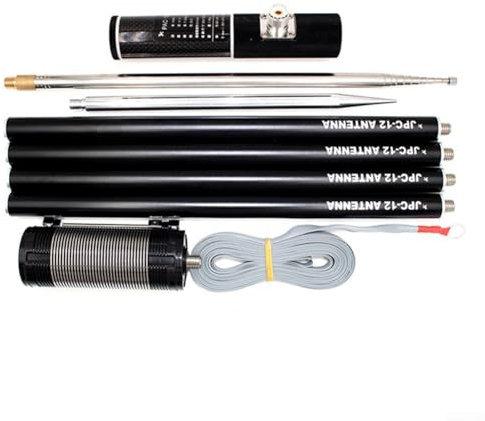 Besttoolifes Antena de onda corta portátil Multi HF para radio de jamón, JPC-12 7MHz-50MHz 100W, soporte de 8 frecuencias, diseño ligero, perfecto para entusiastas de la radio aficionados