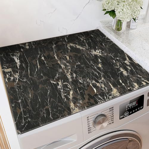 Tappetino Antiscivolo per Lavatrice e Asciugatrice 50x60cm,Super Assorbente Tappetino Protezione Superiore per Lavatrice a Tamburo Coperchio Universale per Frigorifero Cucina Lavanderia (Multicolore3)