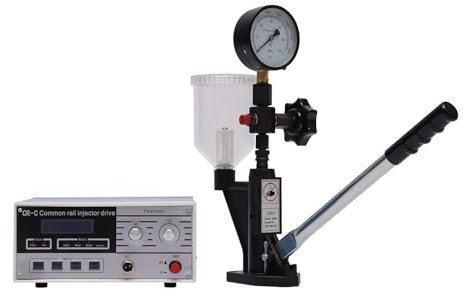 Duoruameng Diesel Einspritzdüsenprüfgerät Prüfgerät Abdrückgerät Injektor für CR-C & S60H, 0 bis 600 bar & 0 bis 8000 PSI Common Rail Injector Tester