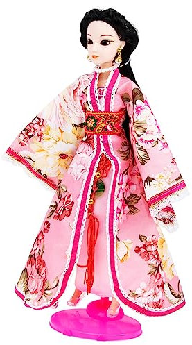 MOLUCKFU Chinesische Puppe Spielzeug Mit Han-kleidermode Puppe Mädchenpuppe Kostümpuppengeschenk Kleines Puppenspielzeug Für Zuhause Und Schulkinder Emulationspuppe Babypuppe Für Fotos Und