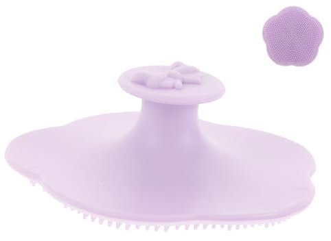 BESTonZON Baby Scalp Brush Silicone Hair Wash Brush with Bow and Flower Design Gentle Cradle Cap Remover Soft Bath Massager for Newborns
