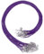 sourcing map 20Pcs Waxed Necklace Cord Bulk Dark Purple 1.5mm Dia 18 Necklace String Rope with Chain Clasp for Pendants Bracelets Jewelry Making Supplies Accessories