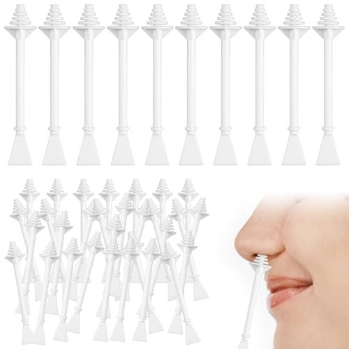 Lot de 100 bâtonnets de cire nasale pour poils du nez, épilateur, cire nasale, bâtonnets de cire nasale, applicateurs de cire nasale, en plastique, pour hommes et femmes