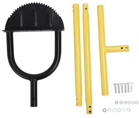 Mavaol Gartenwiesel, manueller Halbmond-Rasen aus Karbonstahl, T-Griff, Gartenarbeit, Landwirtschaft