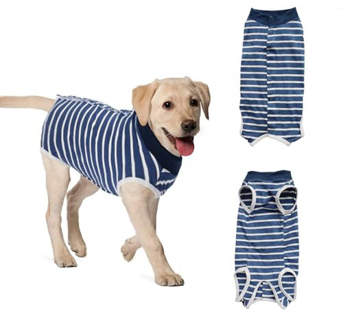 AOOTUERL Tutina per il recupero del cane, comoda tuta chirurgica dopo l'intervento chirurgico anti-alternativa al collare elisabettiano-vestiti protettivi per ferite,per cani femminili e maschi(L)