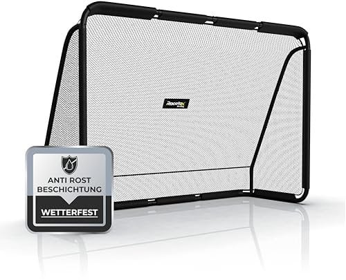 Racetex Fussballtore für Garten Kinder und Erwachsene [MODERNES Design] - Fußballtor Kinder mit Stabiler Stahlrahmen Front - Fußballtore Kinder inkl. Edelstahl Erdankern - Fußball Tor 240x160