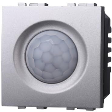 Sensore di movimento PIR, Modulo Grigio, Compatibile Con BTicino Living, frutti, interruttori, pulsanti, deviatori, dimmer, sensori, PIR, buzzer, Per Placche originali e compatibili