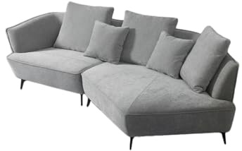 KAWOLA Sofa Garbo Designsofa Stoff grau rechts offen