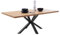 Lomadox Esszimmer Massivholz-Esstisch Tisch 200x100 cm in Wildeiche massiv geölt mit Spider-Gestell und gerader Kante, Echtholz