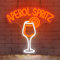 Lxmoneon Aperol Spritz Enseigne au néon pour la décoration de bar Panneau mural lumineux néon pour cocktails pour maison cuisine USB intensité variable en verre orange pour bar fête caverne d'homme