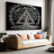 Peinture à l'huile Branches de Vigne Affiche Toile Art Mural Peinture, Tableau sur Toile Arbre de Vie Runique Viking pour Décoration de Salon Décoration d'intérieur 160 x 80 cm (L x l) Sans Cadre