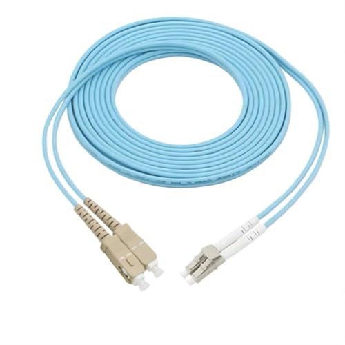 GHZHANG Ponticello OM3 1-100M 10 Gigabit multimodale LC LC SC FC ST Ponticello in Fibra Ottica Cavo in Fibra Ottica Duplex for Interni Doppia Fibra zipcord(12M,LC-SC)