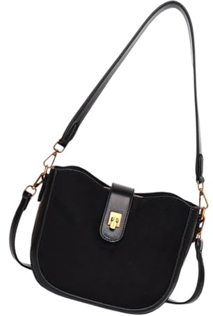 Women Bag PU Leather Underarm Purse Trendy Handbag Shoulder Bag Shopping Bag Simple Crossbody Bag Aesthetic Armpit Bag, Charcoal Black
