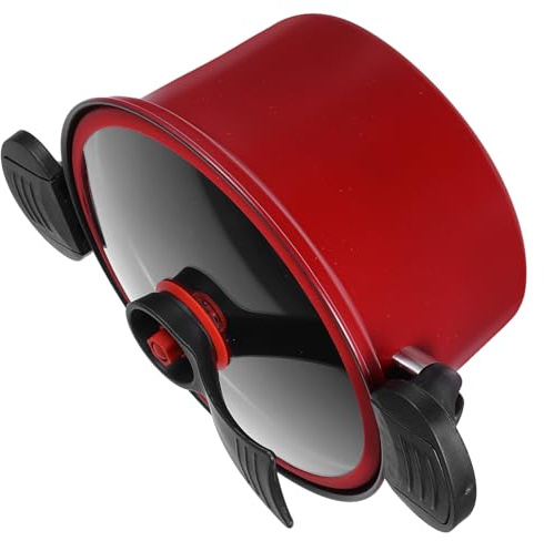 TOYZFRIENDY Olla de Cocina Multifuncional de Inoxidable con Tapa de Antiadherente para Inducción y Gas Olla para Sopa de Baja Presión con Mangos Aislantes Seguros para Hogar