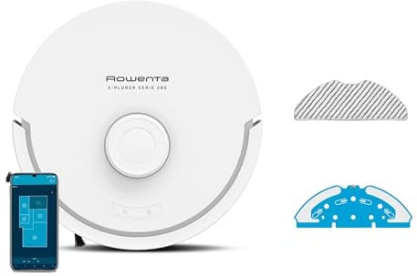 Rowenta - X-Plorer Série 280 Aspirateur Robot Laveur RR88H7E0 | Nettoyage puissant 8000 Pa - Technologie anti-emmêlement pour poils d'animaux - Navigation laser 360 et lavage intelligent