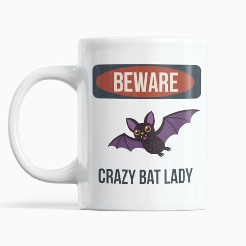 Gift Island Bat Gifts for Women | bat Mug | Animal Winter Mug | Halloween Ladies Mugs Gift | Gardner | bat Lady | Cup for Wildlife Lover | bat Themed Gifts 11 oz Coffee Cup (Bat)