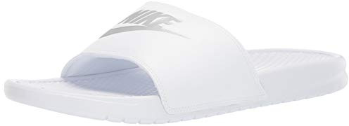 Nike Benassi Just Do It, Men's Sandal, Multicoloured (White/Reflect Silver/White 000), 11 UK (46 EU)