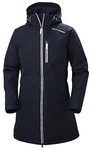 Helly Hansen Long Belfast Winter Jacket Veste d'hiver Femme, Bleu, M