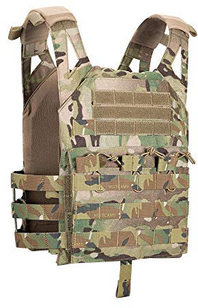 EXCELLENT ELITE SPANKER Tactical MOLLE Waistcoat Plate Carrier Vest for Paintball Airsoft CS Game(Mutlicam)