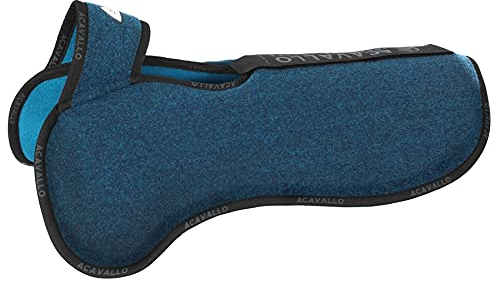 Acavallo Pad Widerristfreies Taschenkonfigurationspad, doppelseitig Filz | Farbe: Navy/Petrol | Größe: OneSize