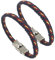 Hispania Colors Pack de dos pulseras azul marino con bandera de España