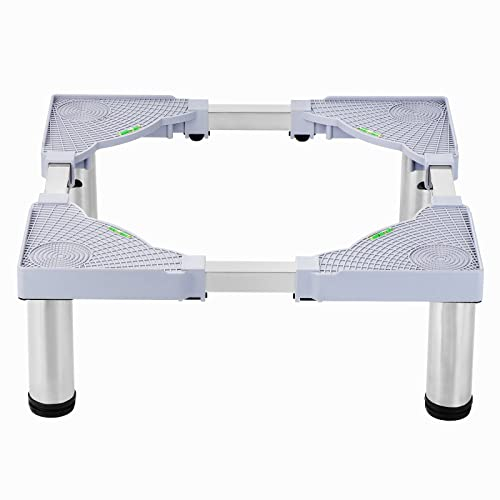 Coptiner Waschmaschinen Untergestell, Bärenlast, Max 500KG Untergestell für Waschmaschine, Verstellbare Breite 43-62cm, Höhe 18cm Waschmaschinensockel für Trockner, Kühlschrank, Waschmaschine