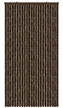 CapitanCasa Tenda Antimosca A Caduta con Pannello Porta Finestra in Ciniglia Vari Colori 100x220 Marrone