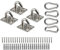 AstarFavor 4 Stück M5 Edelstahl Augplatte mit öse,Decken Haken,Wand Haken,Decken-Befestigung,Edelstahl Decksplatte,mit 4 Stück M5 Edelstahl Karabiner für Boot Takelage Schaukel Hängematte