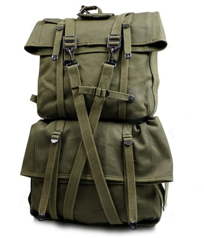 M1944 Equipment Group Replica WW2 Korean War Taktischer Rucksack Wanderrucksäcke, Grün , Classic