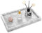 Marble Bathroom Vanity Tray, Natural Luxury Vanity Home Kitchen Bathroom Table Tray, Stone Decorative Countertop Dresser Trays for Key Coffee Perfume Jewelry Makeup (Carrara White, 12x 8 x1.2)