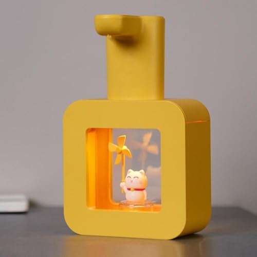 SPORTARC Automatischer Seifenspender für Kinder, niedlicher Haustier-freier Handseifenspender, automatische Sensorik, berührungsloser Schaumseifenspender, USB-Aufladung, 400ml (gelb)