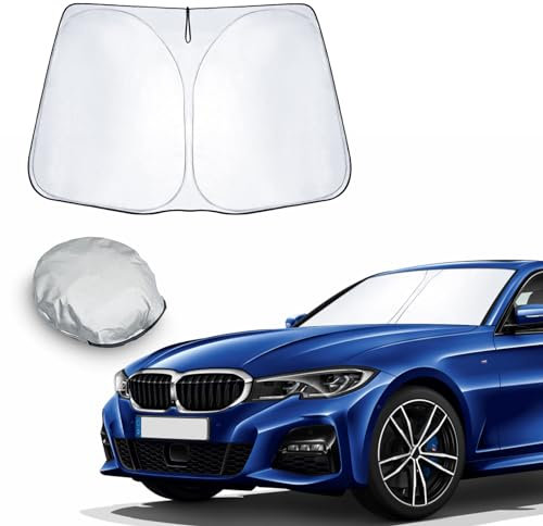CDEFG Compatible con BMW Serie 3 G20 G22 F30 F32 2013-2023 2024 Parasol Coche Delantero Parabrisas Protector Plegable con Gran Pantalla Anti UV Rayos Mejor Fresco-Parasol G20 G22 Accesorios