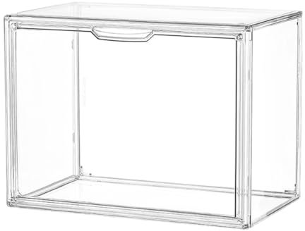 Scatola Libri Trasparente Organizer per Ufficio e Classroom per Libri Impilabile e Dustproof Contenitore e Studio