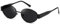 kimorn Retro Sonnenbrille Damen Herren Oval Metal Trendy Classic UV400 schnelle brille K1653 (Schwarz/Grau)