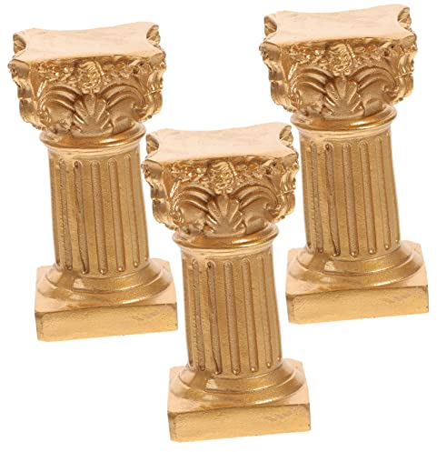 Milisten 3st Römische Säule Griechische Statue Garten Griechische Dekorationen Hochzeitsdekorationen Für Tische Dekorationen Für Zuhause Hochzeitskerzen Kerzenhalter Zylindrisch Harz