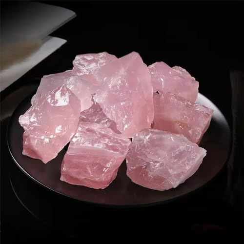 45-50g (1-3pcs) 2-6cm Crystal Bulk Stone Rough Stone Raw Rose Quartz for Home Room Garden Decoration