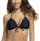 RELLECIGA Damen Bademode Bikini Top Push-up Triangel Oberteil Schwarz M