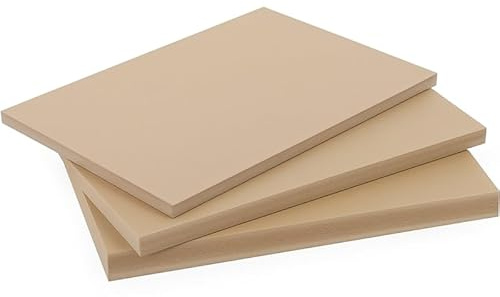Panneau fibre composite plat et lisse - L: 250 cm - l: 122 cm - E: 10 mm - Beige (sable)