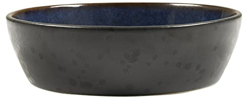 BITZ Suppenschale, Suppenschüssel aus Steingut, 18 cm im Durchmesser, schwarz/dunkelblau