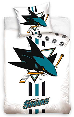 NHL San Jose Sharks 181002 National Hockey League Fan Bettwäsche 140x200 cm + 70x90 cm