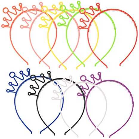 Toyvian Mädchen Krone Stirnbänder Prinzessin Tiara Krone Haarreif für Geburtstagsfeier Party Haarschmuck 9 Stücke