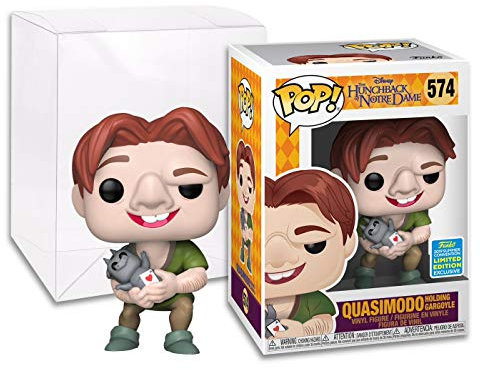 Funko Quasimodo Holding Gargoyle (2019 Summer Con Exc) Pop Vinyl Figure & 1 Compatible Graphic Protector Bundle (40198 - B)
