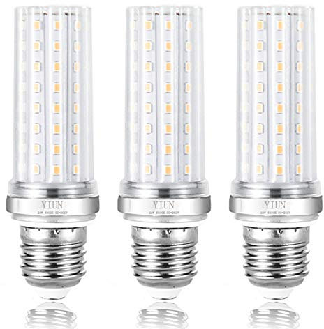 YIUN E27 LED candela lampadine, da 20W a LED candelabri lampadine da 150 Watt equivalente, 1800LM, bianco caldo 3000K, Non dimmerabile lampada a LED, Confezione da 3