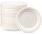 Comfy Package [125 pezzi - 18 cm] Piatti monouso 100% compostabili in canna da zucchero - ecologici e resistenti