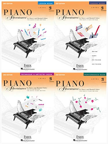 NEW Faber Piano Adventures Level 2B Set (4 Books) 2nd Edition - Lesson 2B, Theory 2B, Technique & Artistry 2B, Performance 2B
