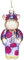 BRUBAKER Kuh im Strickanzug Pink - Handbemalte Weihnachtskugel aus Glas - Mundgeblasener Christbaumschmuck Figuren lustig Deko Anhänger Baumkugel - 13 cm