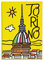 Turin KÜHLSCHRANKMAGNET. Modell: MOLE ANTONELLIANA MIT GELBEM Hintergrund